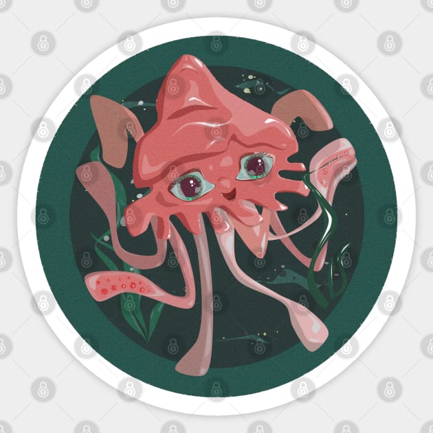 Funny Octopus Sticker by Iryna Boh